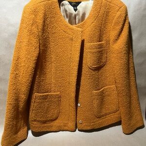 L.L. Bean Women's Wool Golden Amber Bouclé Jacket